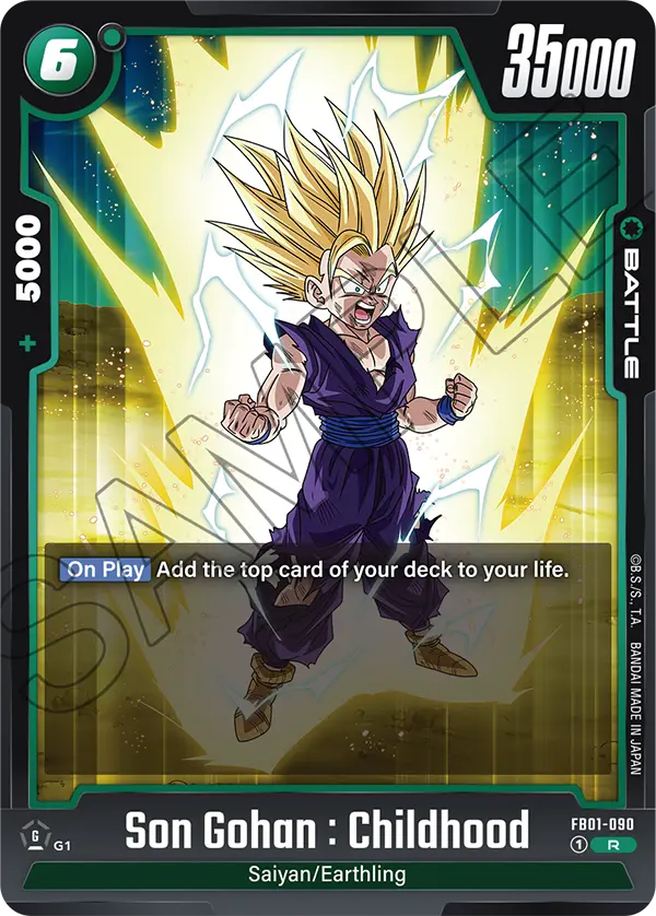 Son Gohan : Childhood FB01-090 card