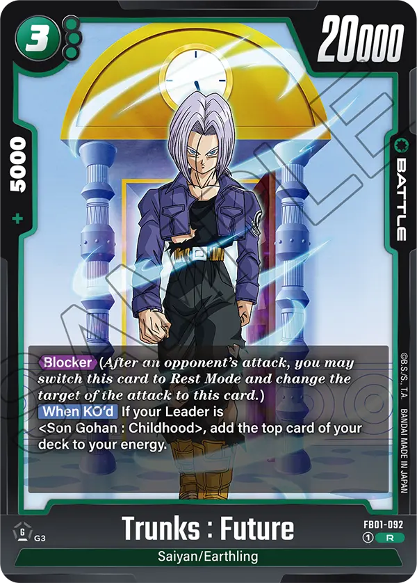 Trunks : Future FB01-092 card