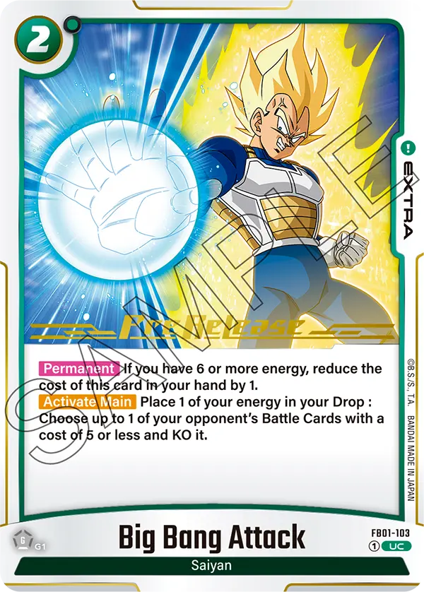 Big Bang Attack FB01-103 Dragon Ball Fusion World card, Variant 2