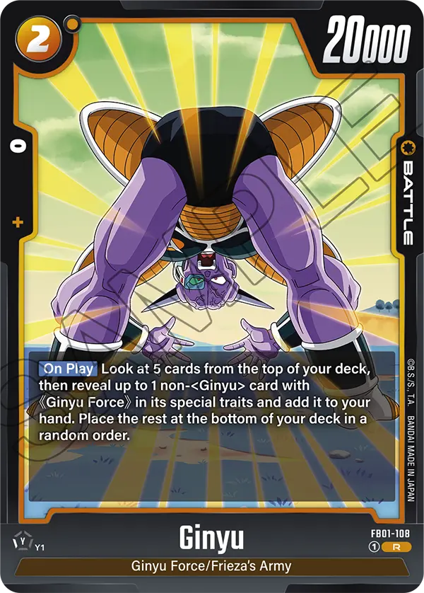 Ginyu FB01-108 card