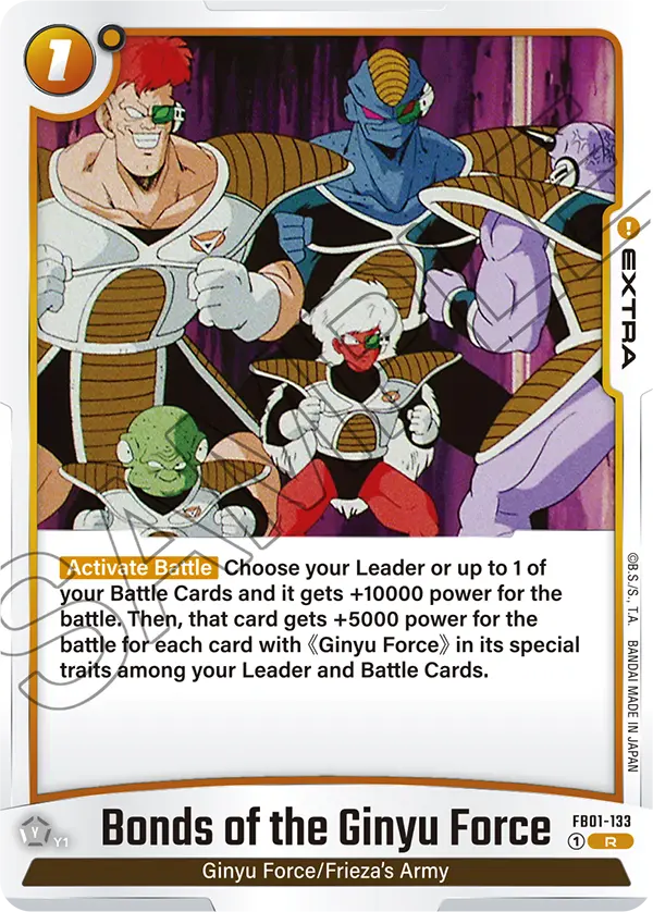Bonds of the Ginyu Force FB01-133 card