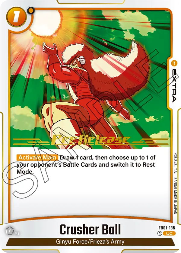 Crusher Ball FB01-135 Dragon Ball Fusion World card, Prerelease