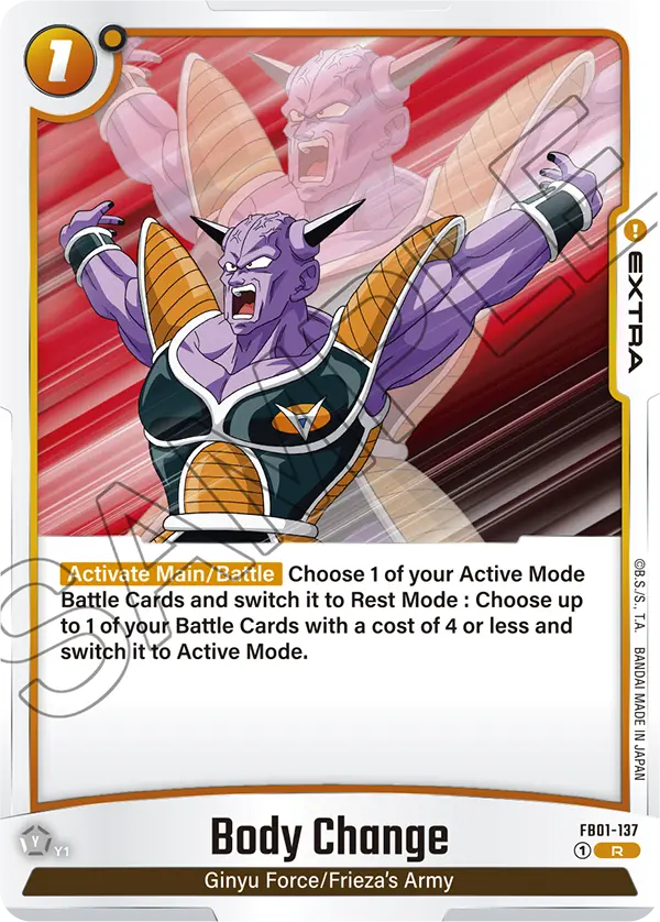 Body Change FB01-137 card