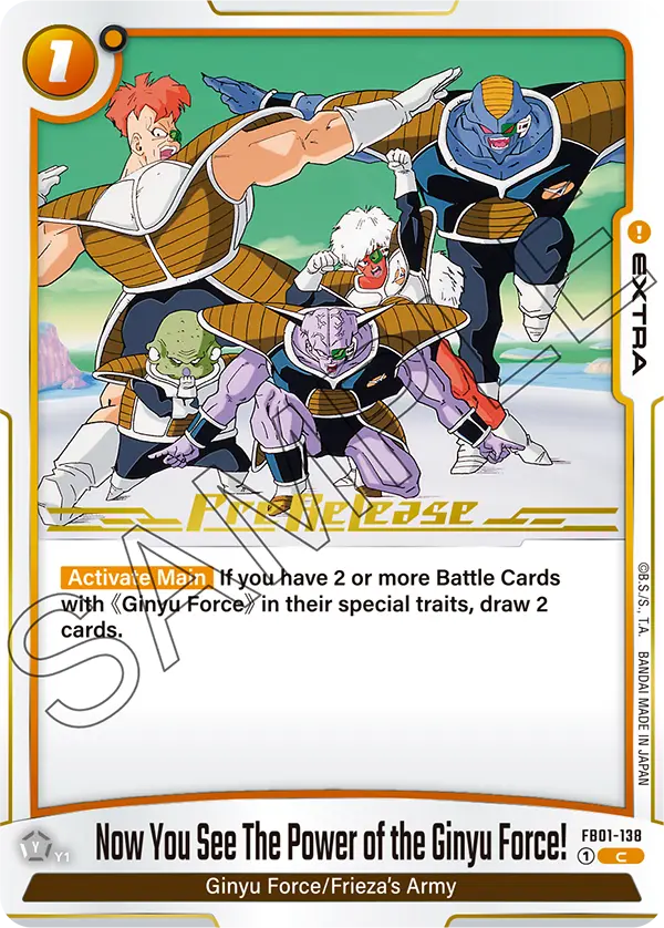 Now You See The Power of the Ginyu Force! FB01-138-p1 card