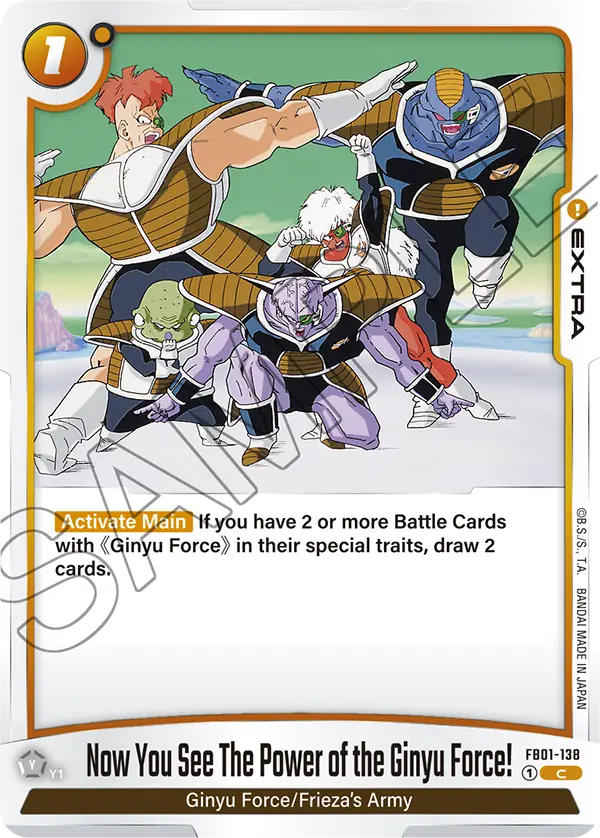 Now You See The Power of the Ginyu Force! FB01-138 card