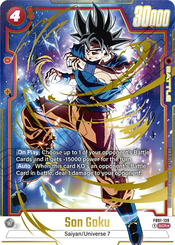 Son Goku FB01-139 Dragon Ball Fusion World card, Alt Art