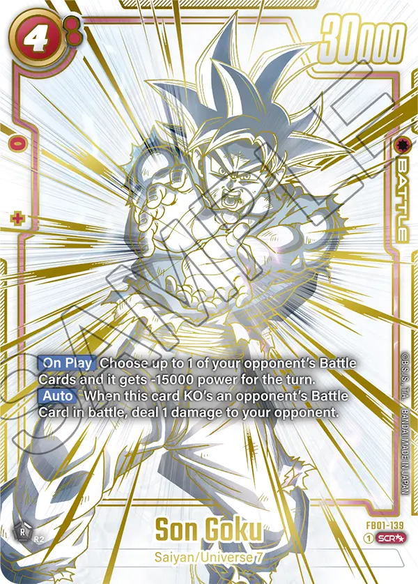 Son Goku FB01-139 Dragon Ball Fusion World card, Super Alt Art