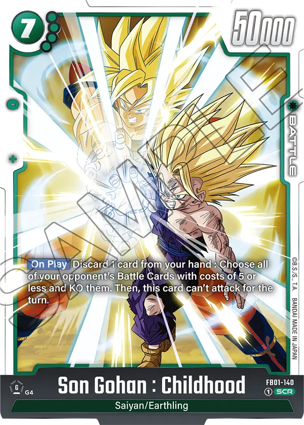Son Gohan : Childhood FB01-140 card