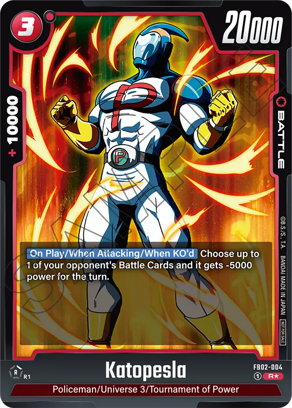 Katopesla FB02-004 Dragon Ball Fusion World card, Tournament