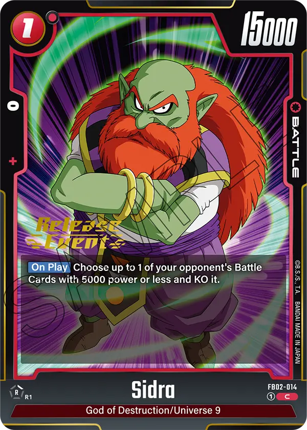 Sidra FB02-014-p1 card