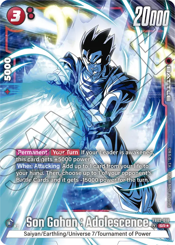 Son Gohan : Adolescence FB02-018-p1 card