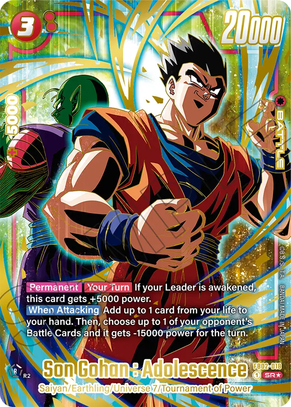 Son Gohan : Adolescence FB02-018-p2 card