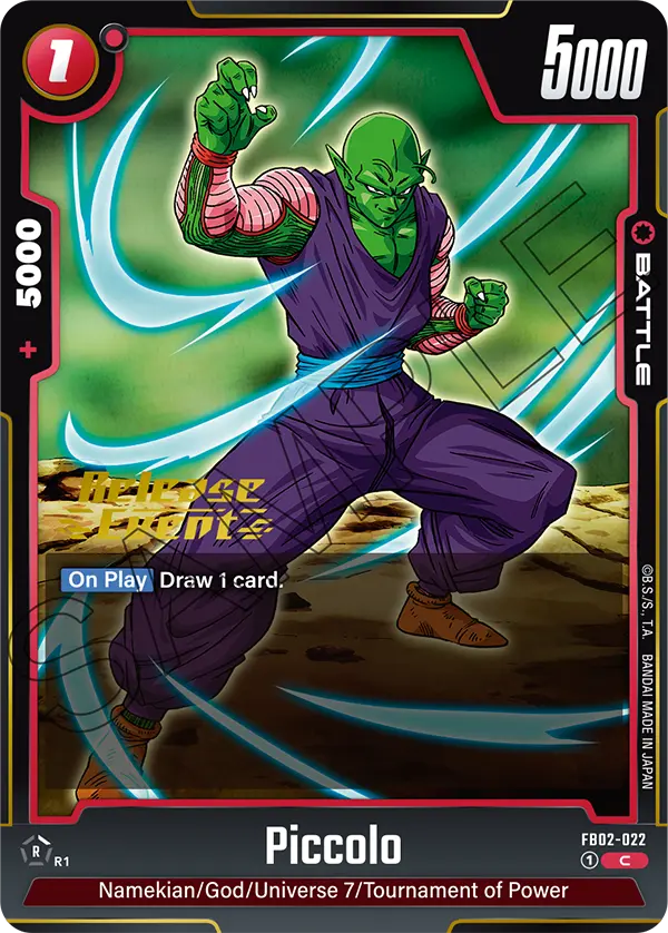 Piccolo FB02-022 Dragon Ball Fusion World card, Release Event