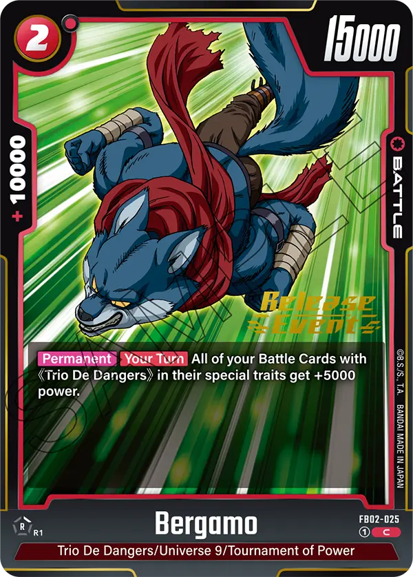 Bergamo FB02-025 Dragon Ball Fusion World card, Release Event