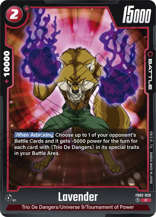 Lavender FB02-028 card