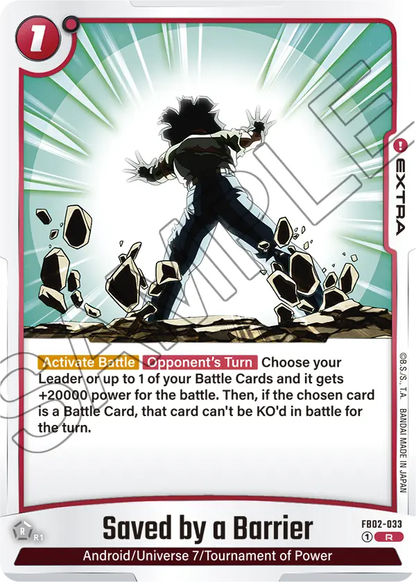 Saved by a Barrier FB02-033 Dragon Ball Fusion World card