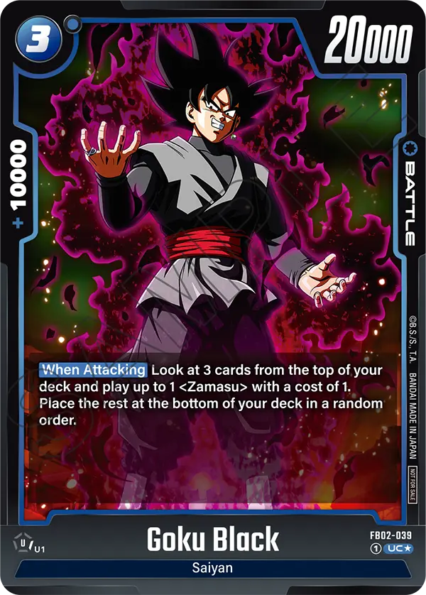Goku Black FB02-039 Dragon Ball Fusion World card, Championship Pack 01