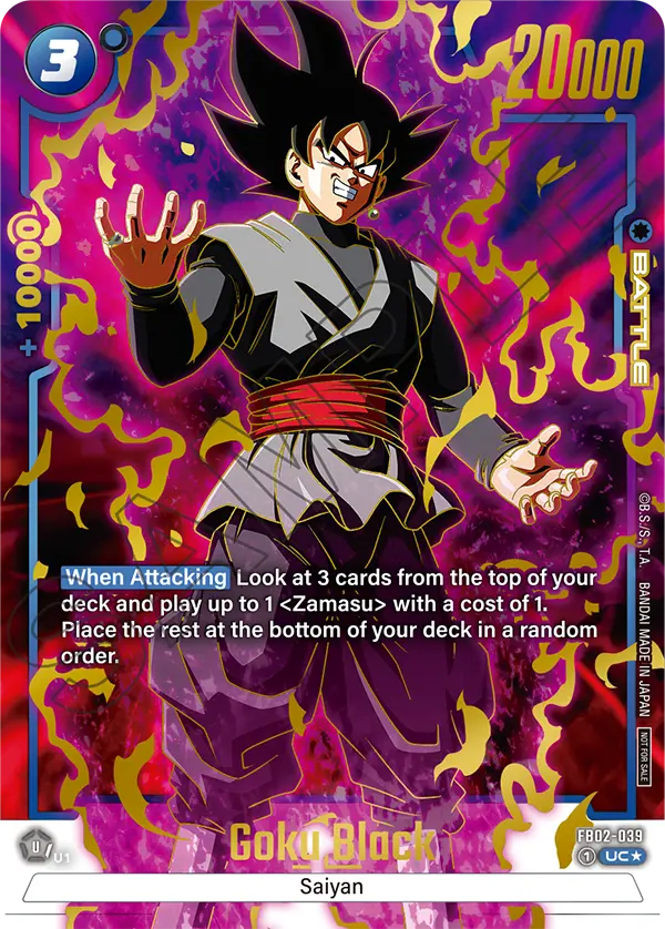 Goku Black FB02-039 Dragon Ball Fusion World card, Championship Pack 01
