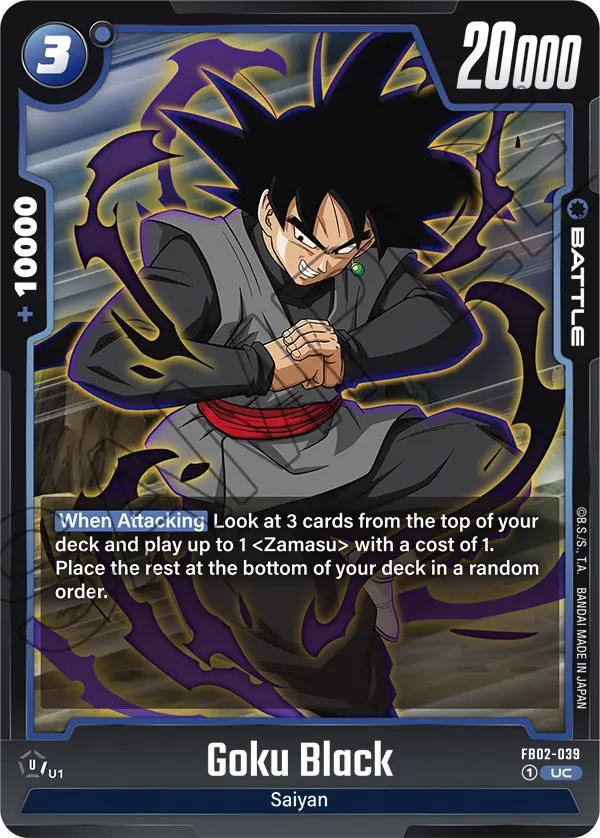Goku Black FB02-039 card