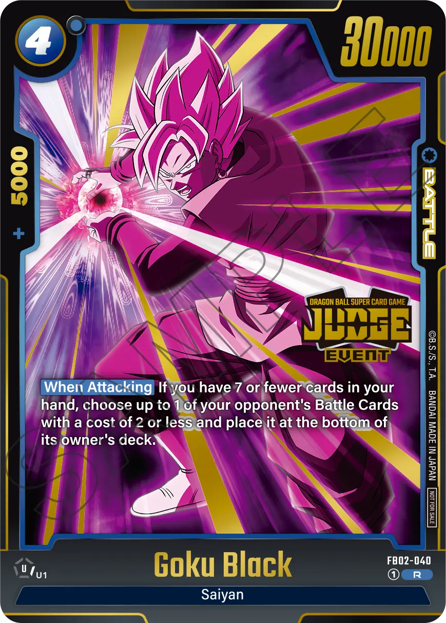 Goku Black FB02-040 Dragon Ball Fusion World card, Judge