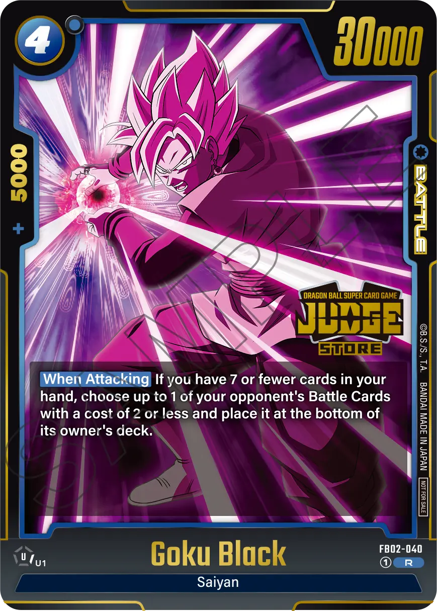 Goku Black FB02-040 Dragon Ball Fusion World card, Judge
