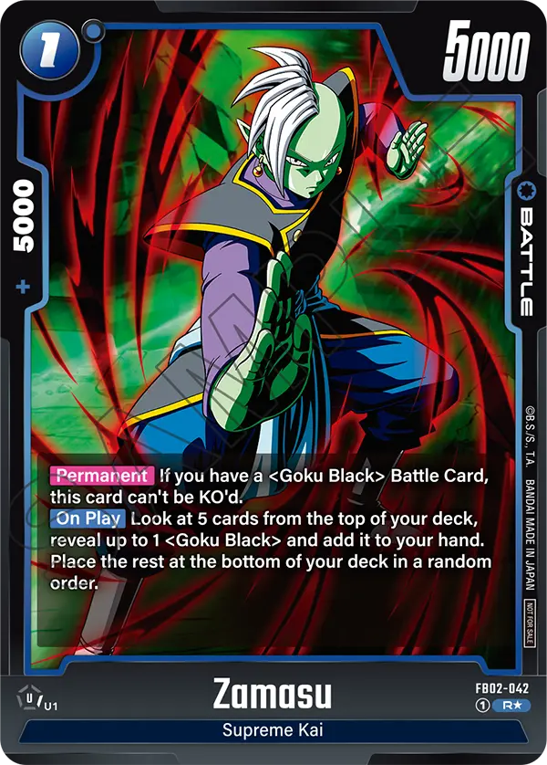 Zamasu FB02-042 Dragon Ball Fusion World card, Championship Pack 01