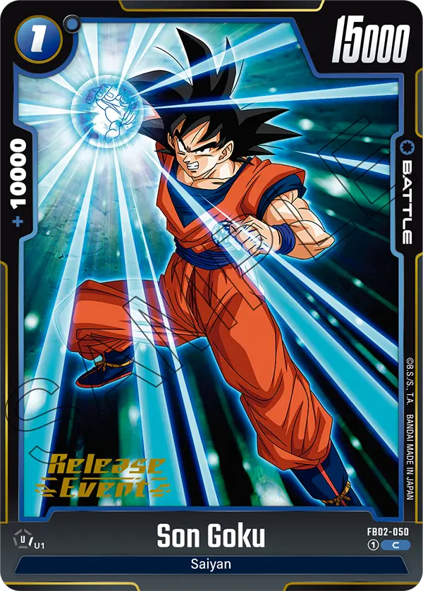 Son Goku FB02-050 Dragon Ball Fusion World card, Release Event