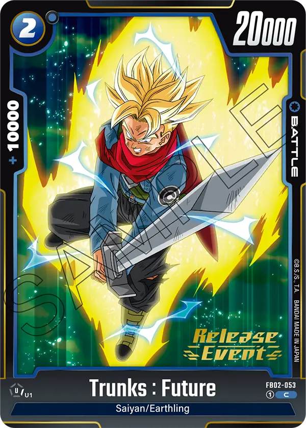 Trunks : Future FB02-053 Dragon Ball Fusion World card, Release Event
