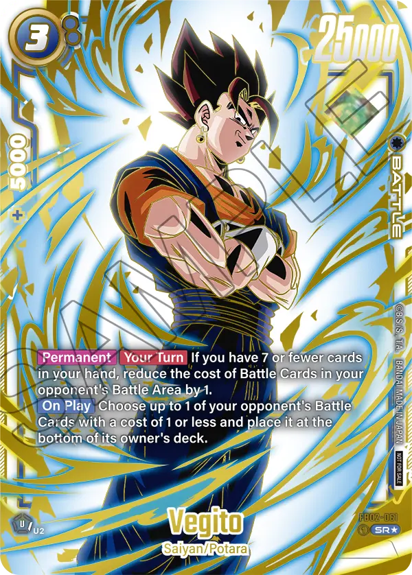Vegito FB02-061 Dragon Ball Fusion World card, Ultimate Battle Winner
