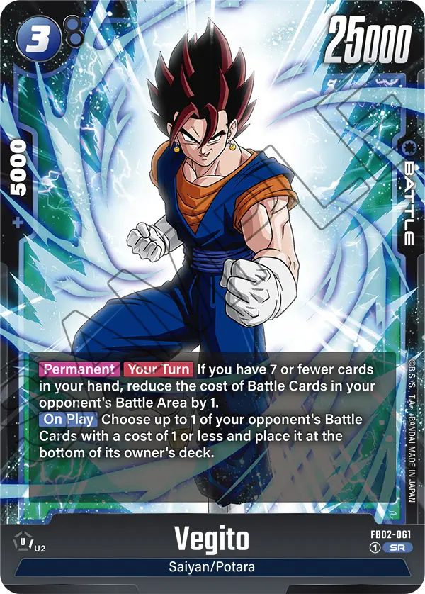 Vegito FB02-061 Dragon Ball Fusion World card