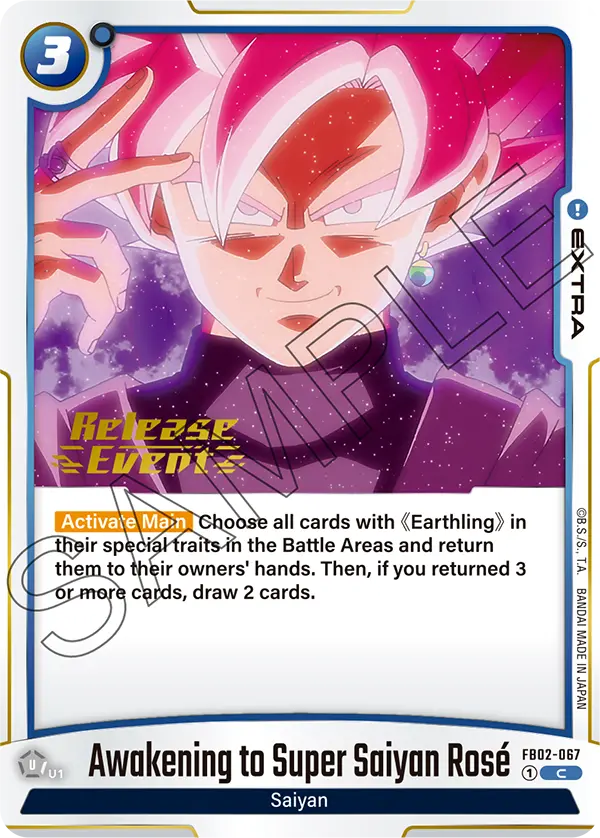 Awakening to Super Saiyan Rosé FB02-067 Dragon Ball Fusion World card, Release Event
