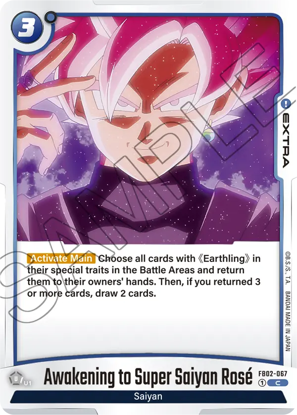 Awakening to Super Saiyan Rosé FB02-067 card