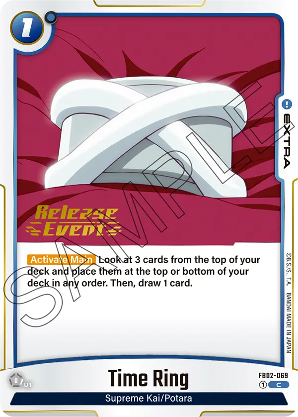 Time Ring FB02-069 Dragon Ball Fusion World card, Release Event
