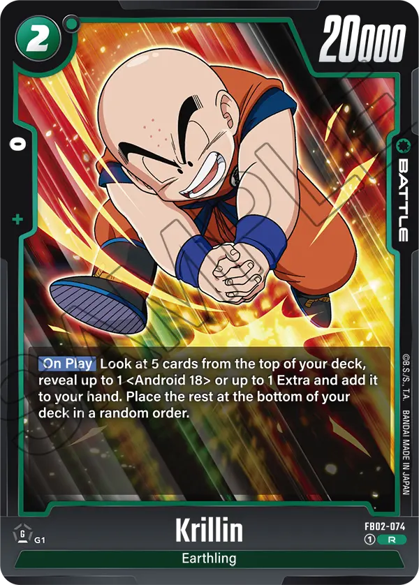 Krillin FB02-074 card