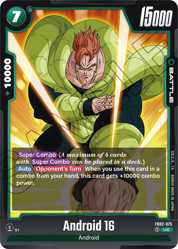 Android 16 FB02-075 Dragon Ball Fusion World card