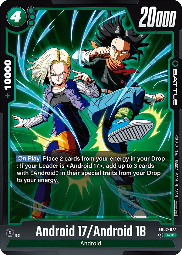 Android 17/Android 18 FB02-077-p1 card