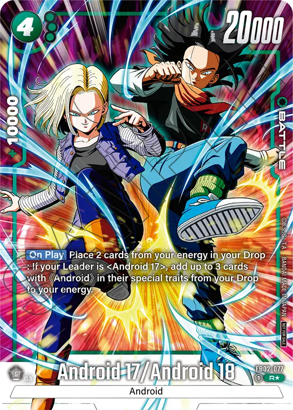 Android 17/Android 18 FB02-077-p2 card