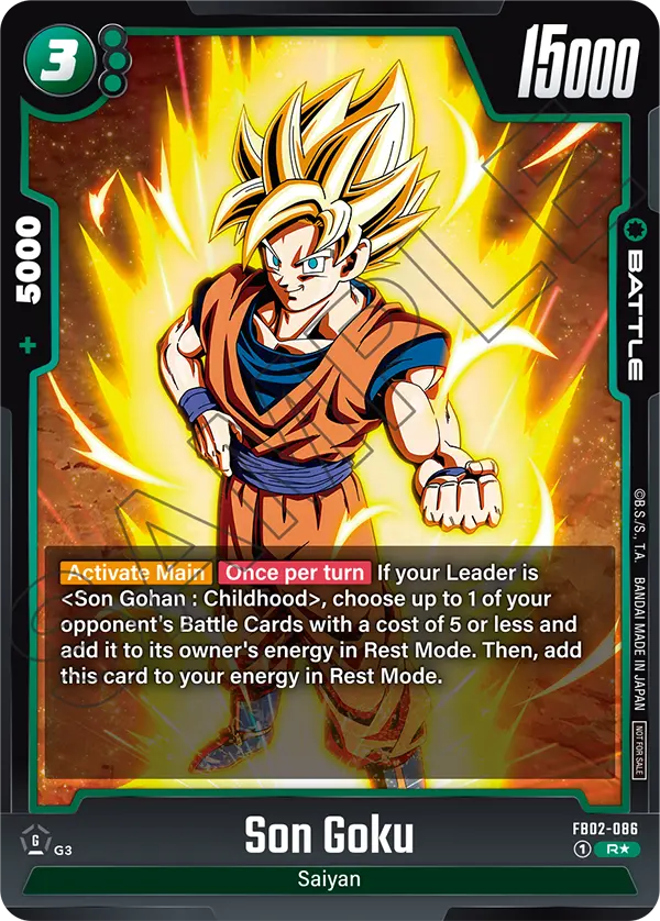 Son Goku FB02-086 Dragon Ball Fusion World card, Championship Pack 01