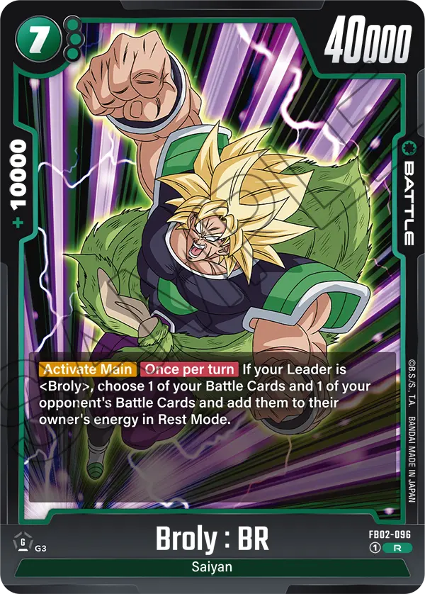 Broly : BR FB02-096 card