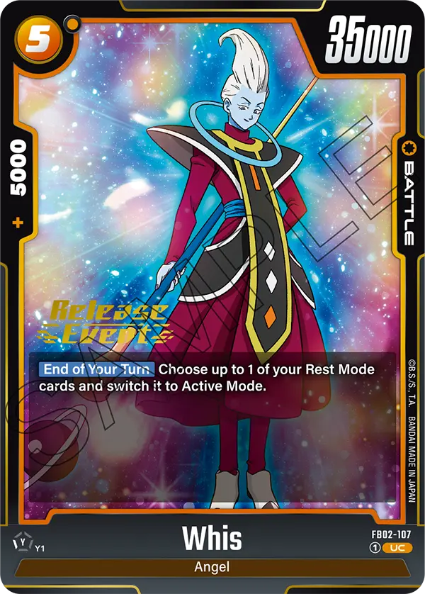 Whis FB02-107 Dragon Ball Fusion World card, Release Event