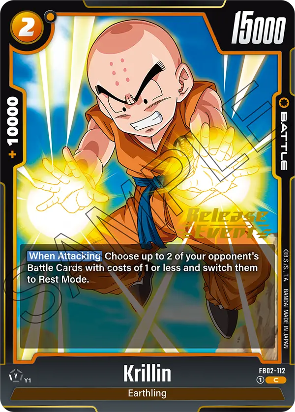 Krillin FB02-112 Dragon Ball Fusion World card, Release Event