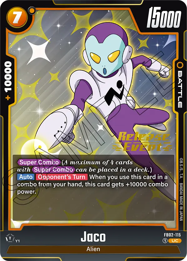 Jaco FB02-115 Dragon Ball Fusion World card, Release Event