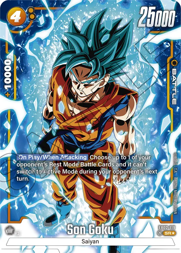 Son Goku FB02-119 Dragon Ball Fusion World card, Alt Art