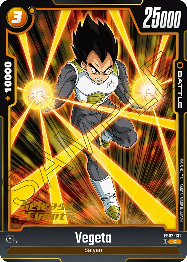 Vegeta FB02-131 Dragon Ball Fusion World card, Release Event