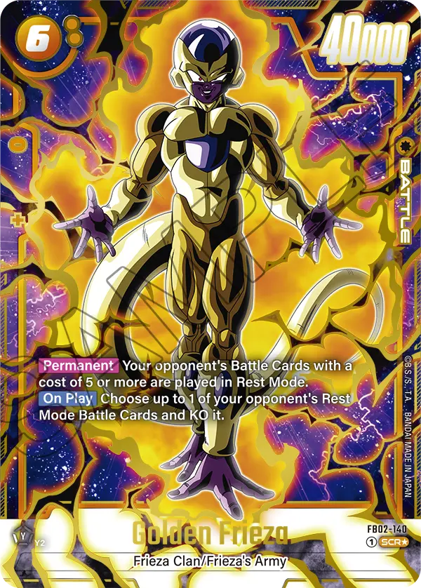 Golden Frieza FB02-140-p1 card