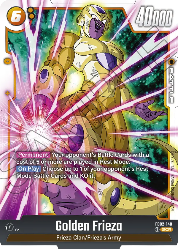 Golden Frieza FB02-140 card