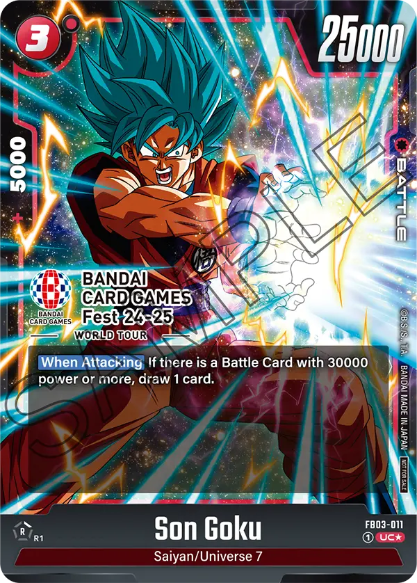 Son Goku FB03-011 Dragon Ball Fusion World card, Participation