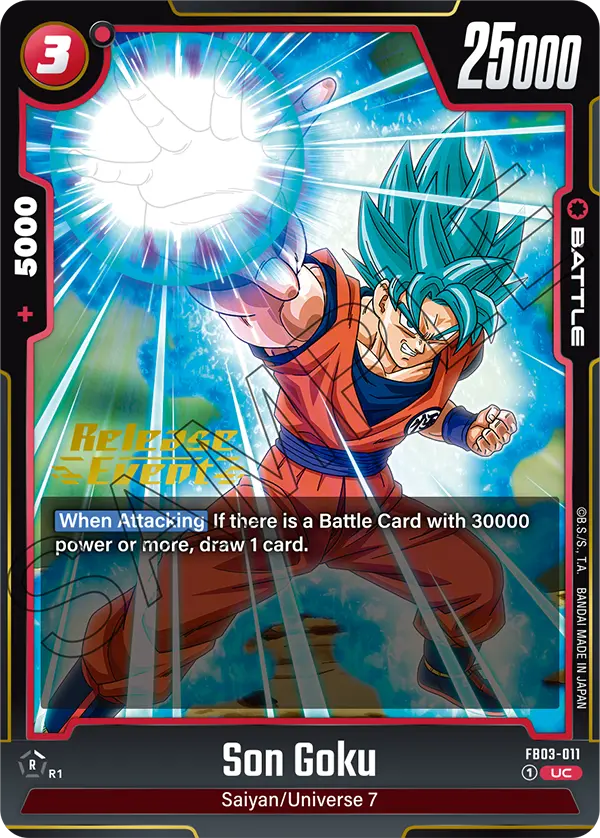 Son Goku FB03-011 Dragon Ball Fusion World card, Variant 4