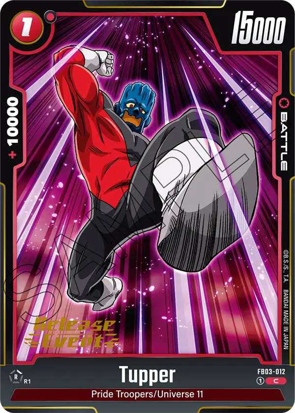 Tupper FB03-012 Dragon Ball Fusion World card, Release Event