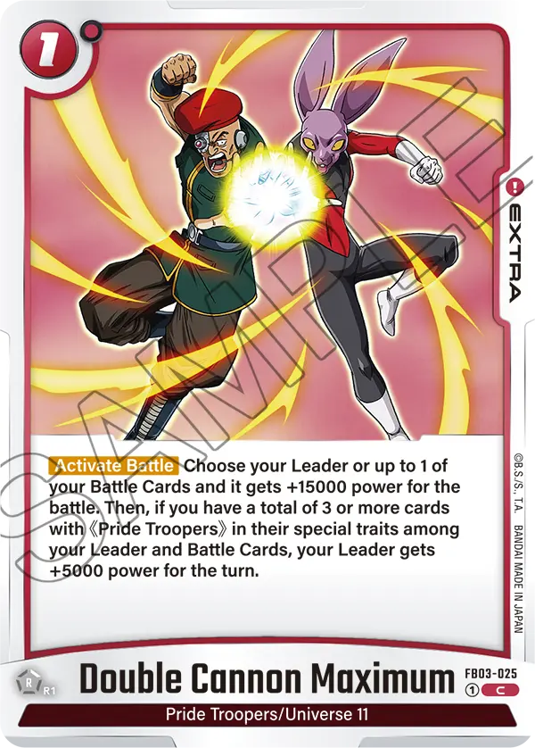 Double Cannon Maximum FB03-025 card